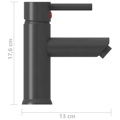 Vandhane til badeværelseshåndvask 130x176 mm grå