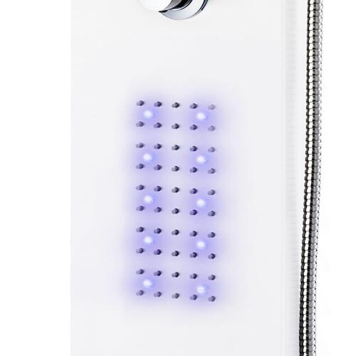 Brusepanel 20x44x130 cm aluminium hvid