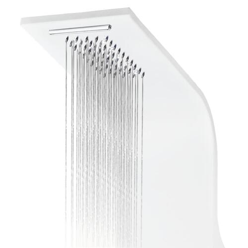 Brusepanel 20x44x130 cm aluminium hvid