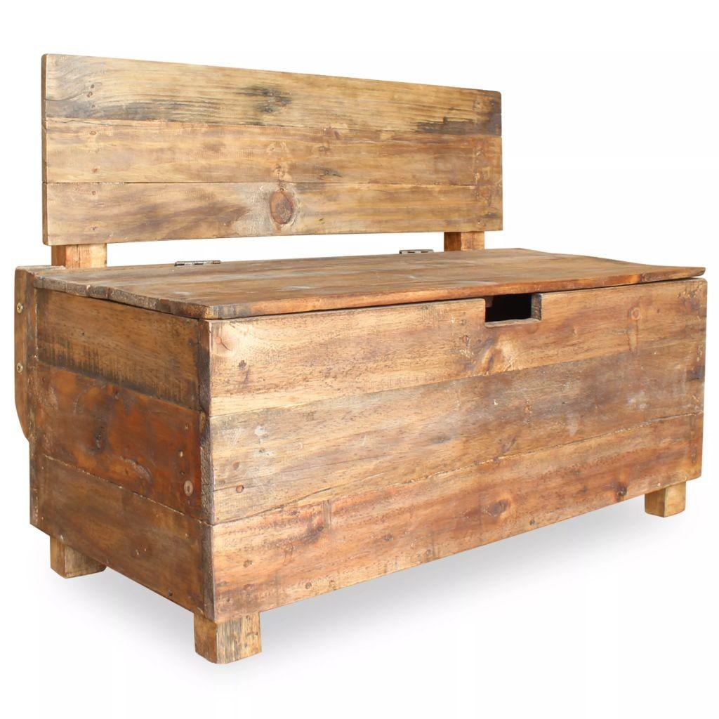 Bænk 80x40x60 cm massivt mahognitræ