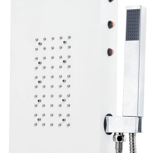 Brusepanel 20x44x130 cm aluminium hvid