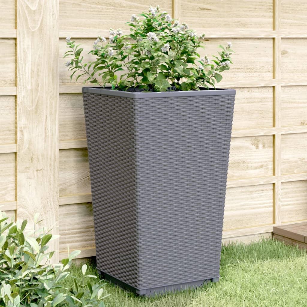 Plantekurve 4 stk. 32,5x32,5x57 cm PP blågrå