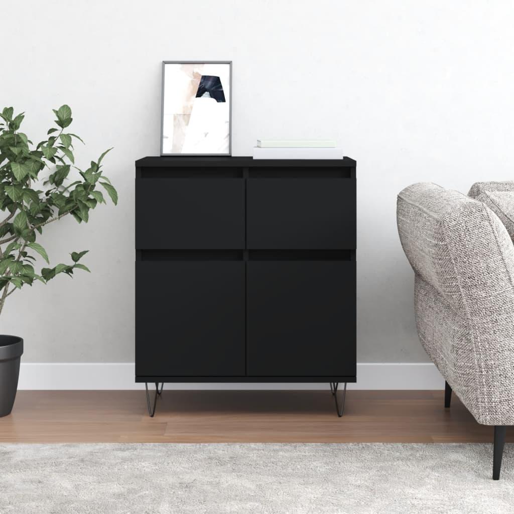 Skænk 60x35x70 cm konstrueret træ sort
