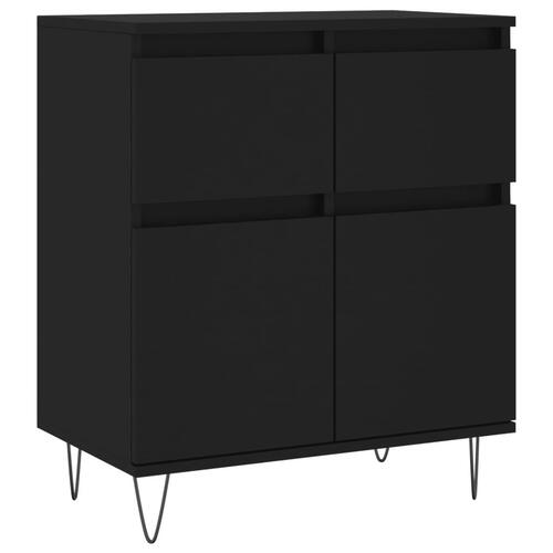Skænk 60x35x70 cm konstrueret træ sort