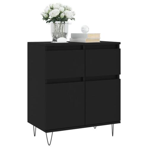 Skænk 60x35x70 cm konstrueret træ sort