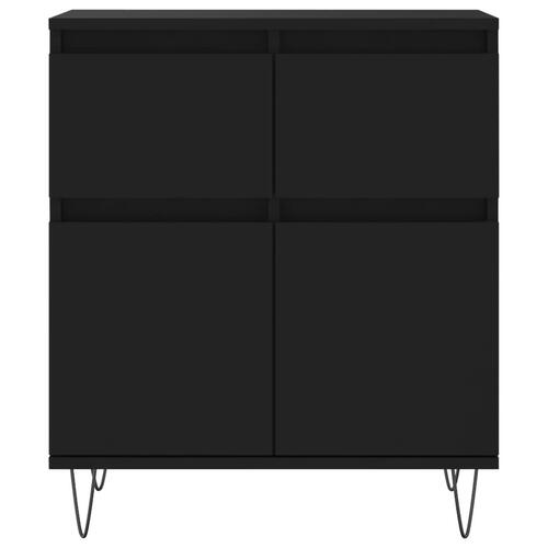 Skænk 60x35x70 cm konstrueret træ sort