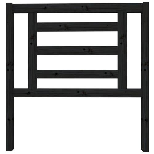 Sengegærde 96x4x100 cm massivt fyrretræ sort