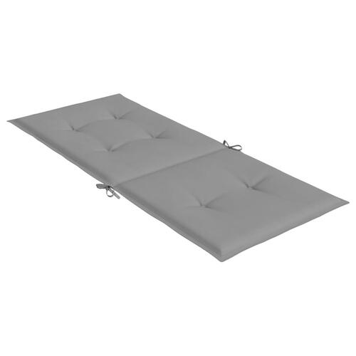 Stolehynder m. høj ryg 6 stk. 120x50x3 cm stof grå
