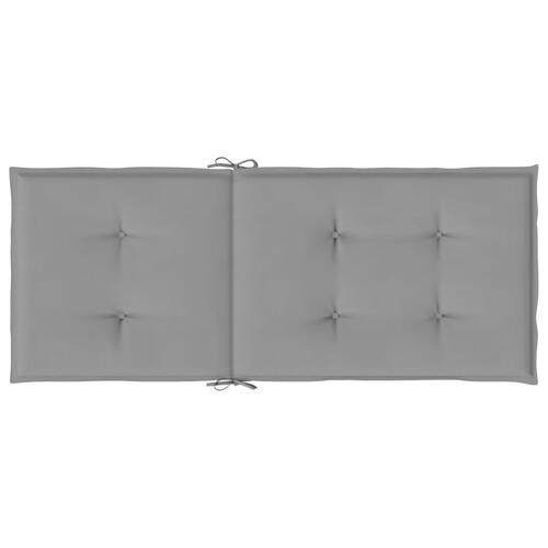 Stolehynder m. høj ryg 6 stk. 120x50x3 cm stof grå