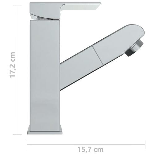 Vandhane m. udtræksfunktion til håndvask 157x172 mm kromfinish