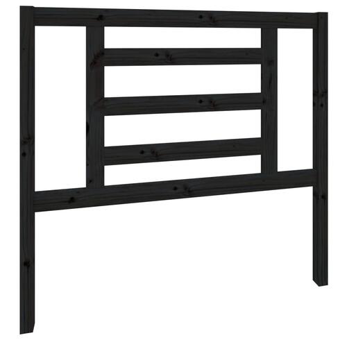 Sengegærde 106x4x100 cm massivt fyrretræ sort
