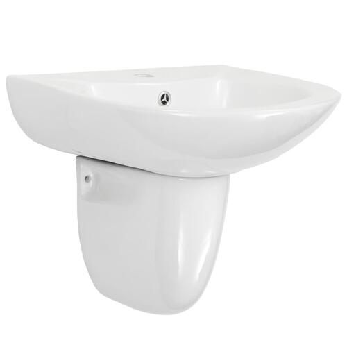 Håndvask væghængt keramik hvid 520 x 450 x 190 mm