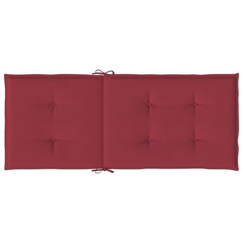 Hynder til havestol 6 stk. 120x50x3 cm vinrød