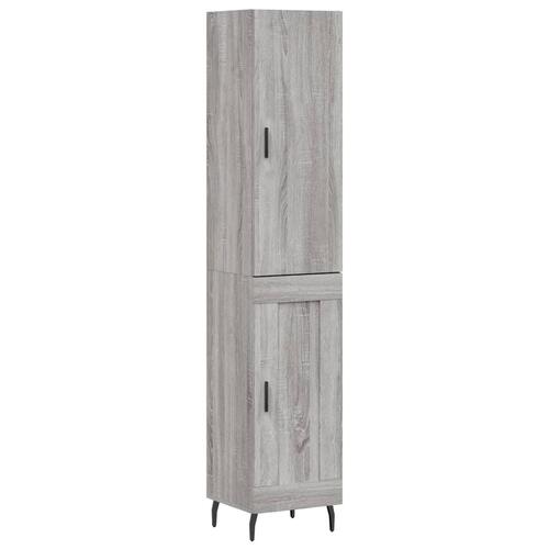 Højskab 34,5x34x180 cm konstrueret træ grå sonoma-eg