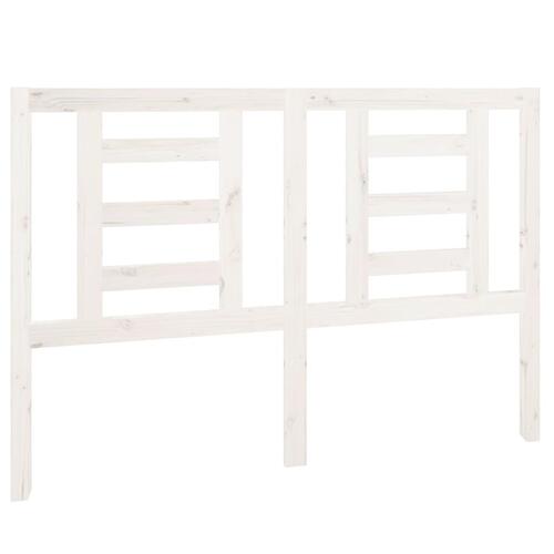 Sengegærde 141x4x100 cm massivt fyrretræ hvid