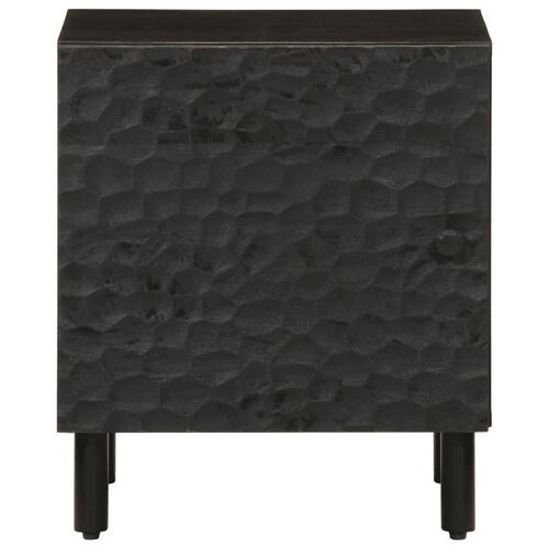 Sengebord 40x33x46 cm massivt mangotræ sort