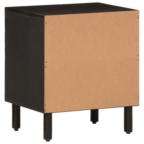 Sengebord 40x33x46 cm massivt mangotræ sort