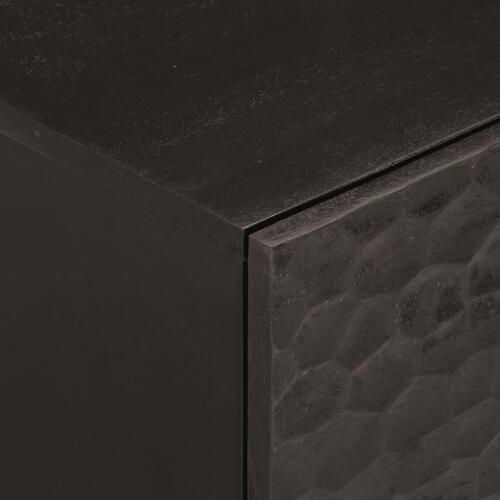 Sengebord 40x33x46 cm massivt mangotræ sort