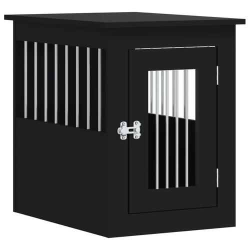 Hundebur 45x62x59 cm konstrueret træ sort