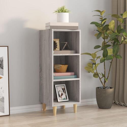 Skænk 34,5x32,5x90 cm konstrueret træ grå sonoma-eg