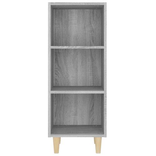 Skænk 34,5x32,5x90 cm konstrueret træ grå sonoma-eg