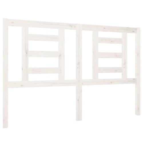Sengegærde 146x4x100 cm massivt fyrretræ hvid