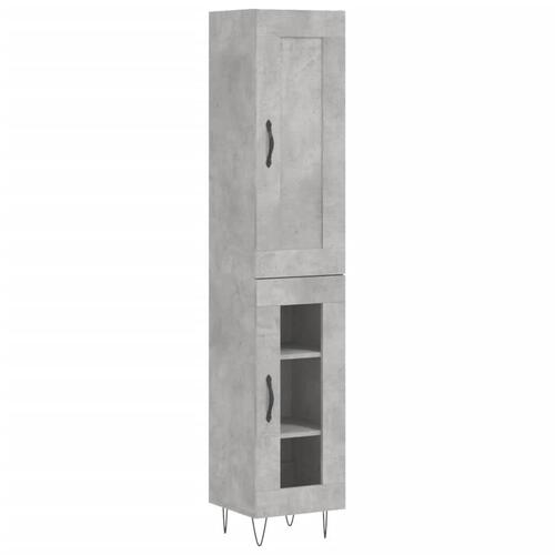 Skab 34,5x34x180 cm konstrueret træ betongrå