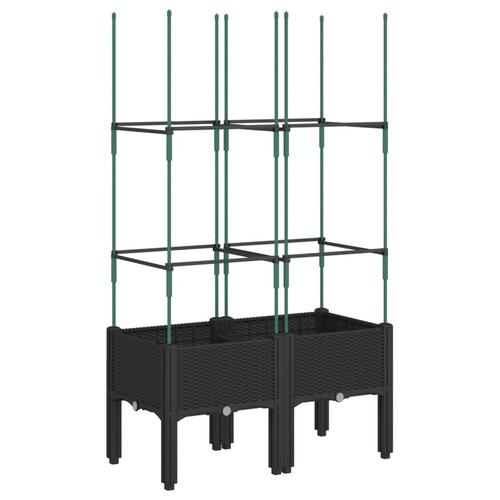Plantekasse med espalier 80x40x142,5 cm PP sort