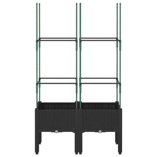 Plantekasse med espalier 80x40x142,5 cm PP sort