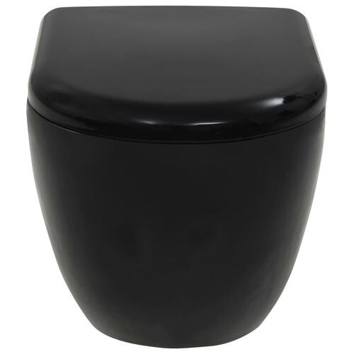 Væghængt toilet keramisk sort