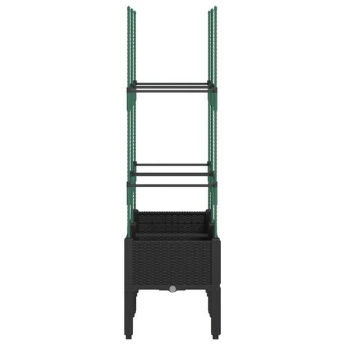 Plantekasse med espalier 80x40x142,5 cm PP sort