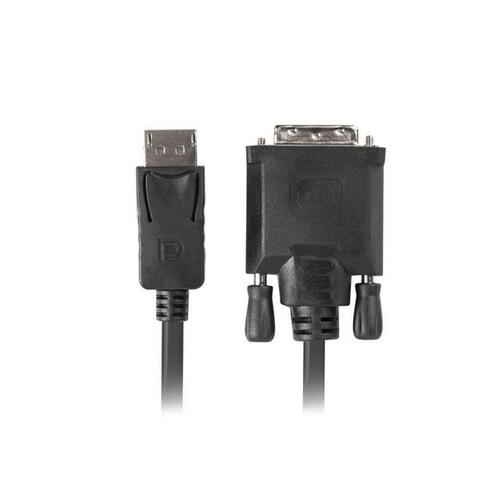 Lanberg DisplayPort til DVI kabel, 1 m, sort (han til han)