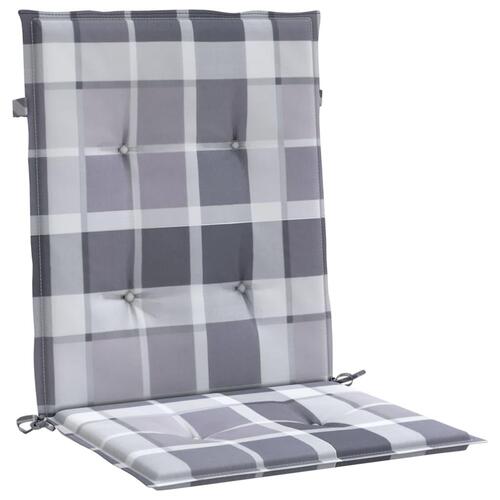 Stolehynde m. lav ryg 2 stk. 100x50x3 cm oxfordstof gråternet