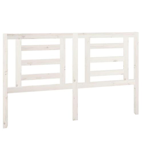 Sengegærde 156x4x100 cm massivt fyrretræ hvid