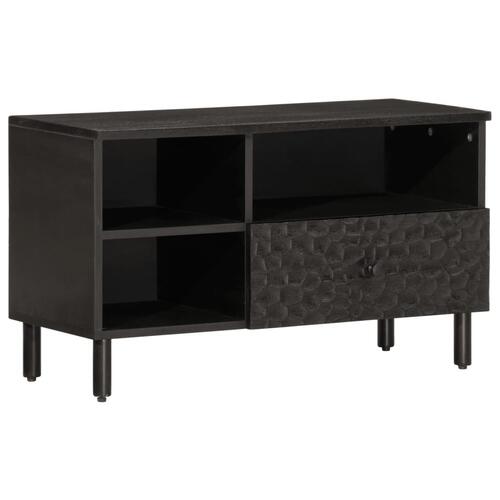 Tv-bord 80x33x46 cm massivt mangotræ sort
