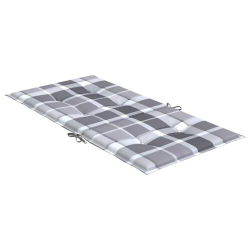 Stolehynde m. lav ryg 6 stk. 100x50x3 cm oxfordstof gråternet
