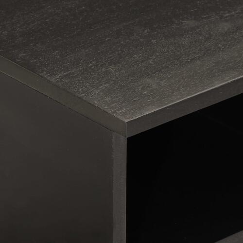 Tv-bord 80x33x46 cm massivt mangotræ sort
