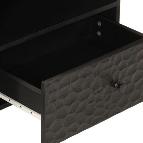 Tv-bord 80x33x46 cm massivt mangotræ sort