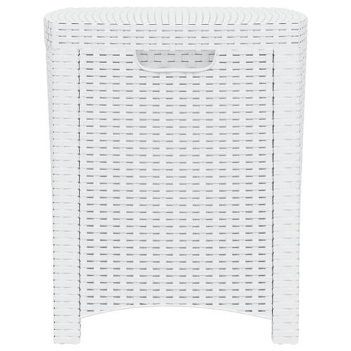 Opbevaringsboks til haven 39x39x46 cm polyrattan hvid