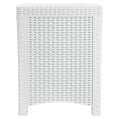 Opbevaringsboks til haven 39x39x46 cm polyrattan hvid