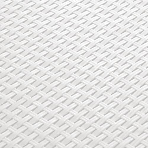 Opbevaringsboks til haven 39x39x46 cm polyrattan hvid