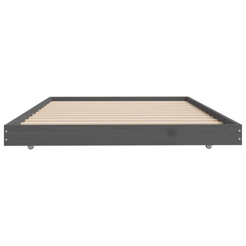 Sengestel 80x200 cm massivt fyrretræ grå