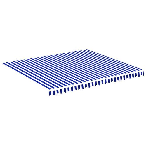 Udskiftningsdug til markise 4x3,5 m blå og hvid