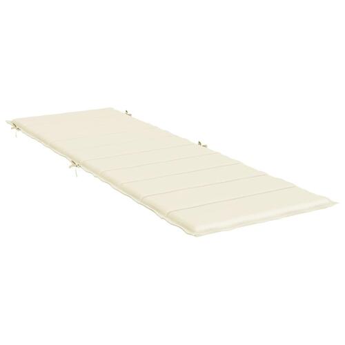 Hynde til liggestol 186x58x3 cm oxfordstof cremefarvet