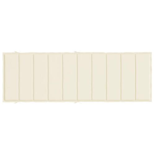 Hynde til liggestol 186x58x3 cm oxfordstof cremefarvet