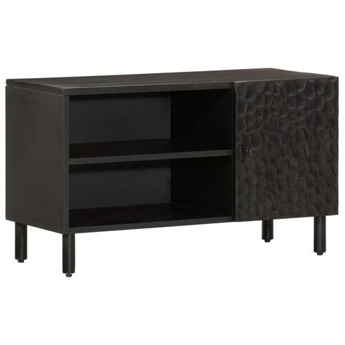 Tv-bord 80x31x46 cm massivt mangotræ sort