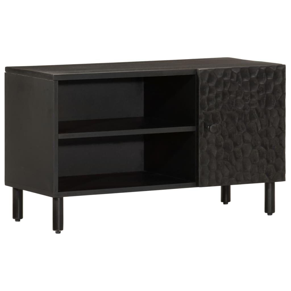 Tv-bord 80x31x46 cm massivt mangotræ sort