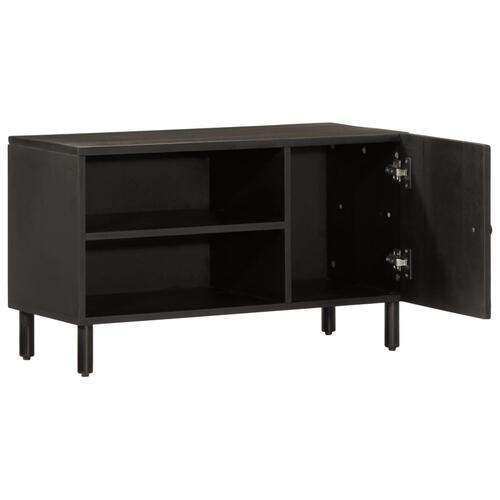 Tv-bord 80x31x46 cm massivt mangotræ sort