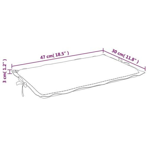 Hynde til liggestol 186x58x3 cm oxfordstof cremefarvet