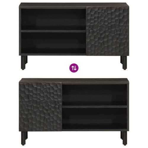 Tv-bord 80x31x46 cm massivt mangotræ sort